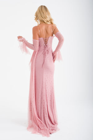 PLODİV Pudra Abiye Elbise