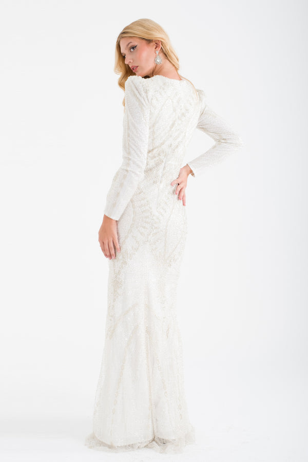 KOTORİBA Ekru Abiye Elbise