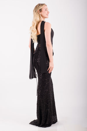 CALVERA Siyah Abiye Elbise