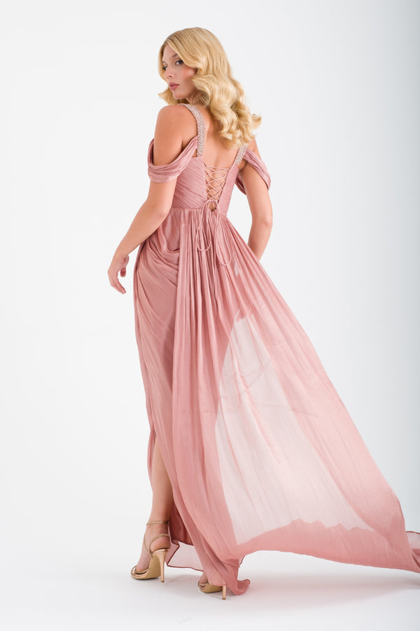 ROVİNJ Kiremit Abiye Elbise