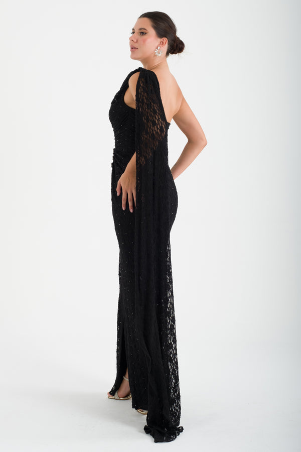 TARVINA Siyah Abiye Elbise