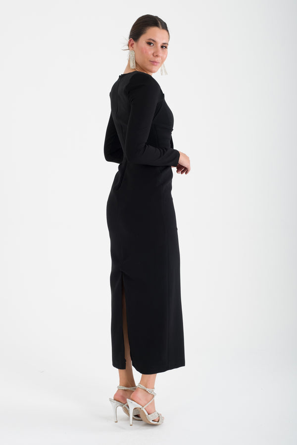 OPULENT Siyah Abiye Elbise