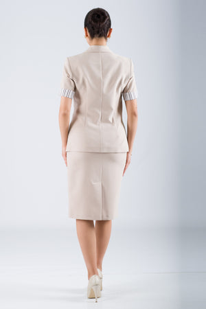 PEXİ Bej Büyük Beden Ofis Takımı