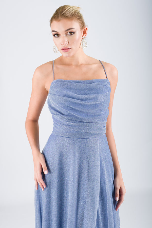 CHLOE İndigo Abiye Elbise