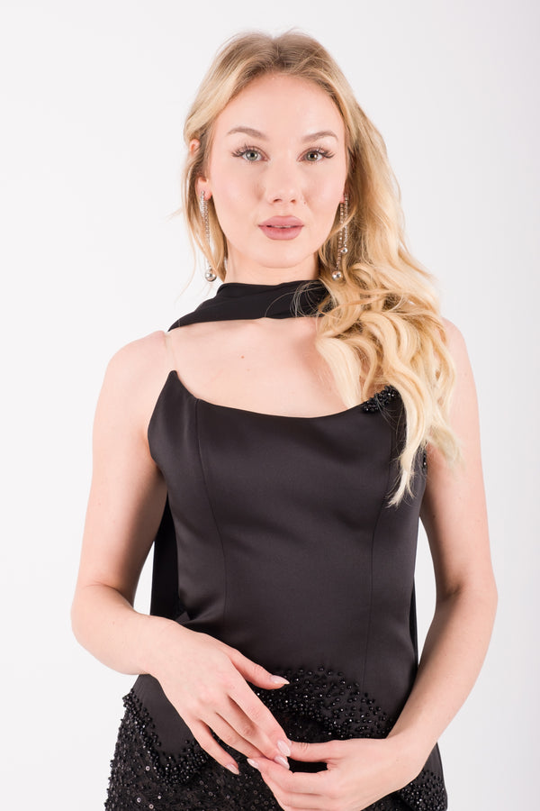 CALVERA Siyah Abiye Elbise