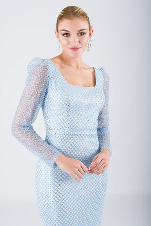 GURUH Mavi Abiye Elbise