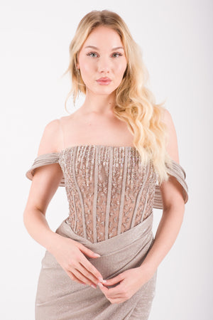 APRİL Vizon Abiye Elbise