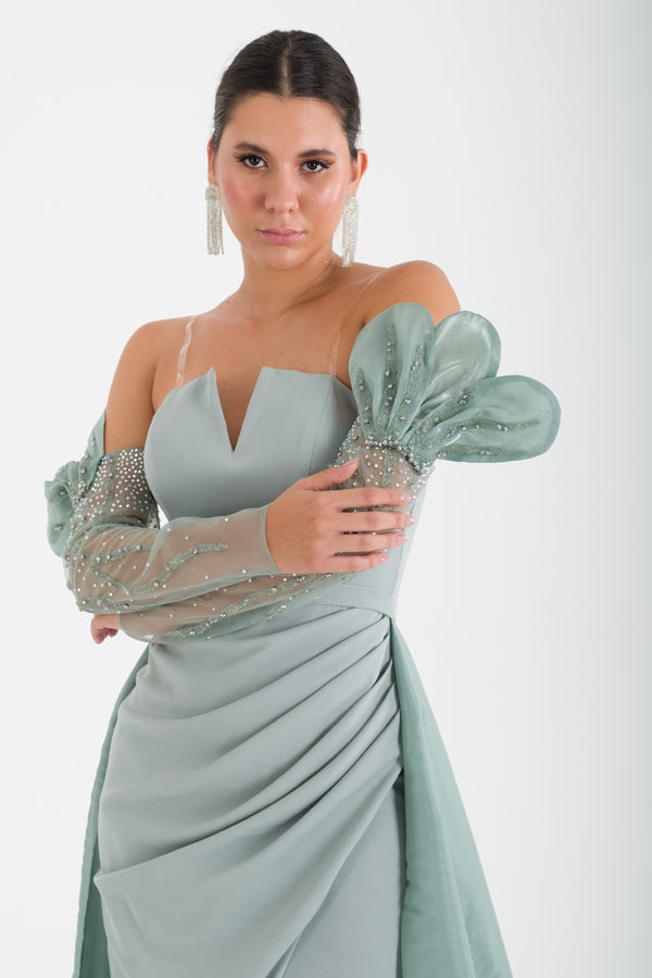 TREBON Mint Abiye Elbise