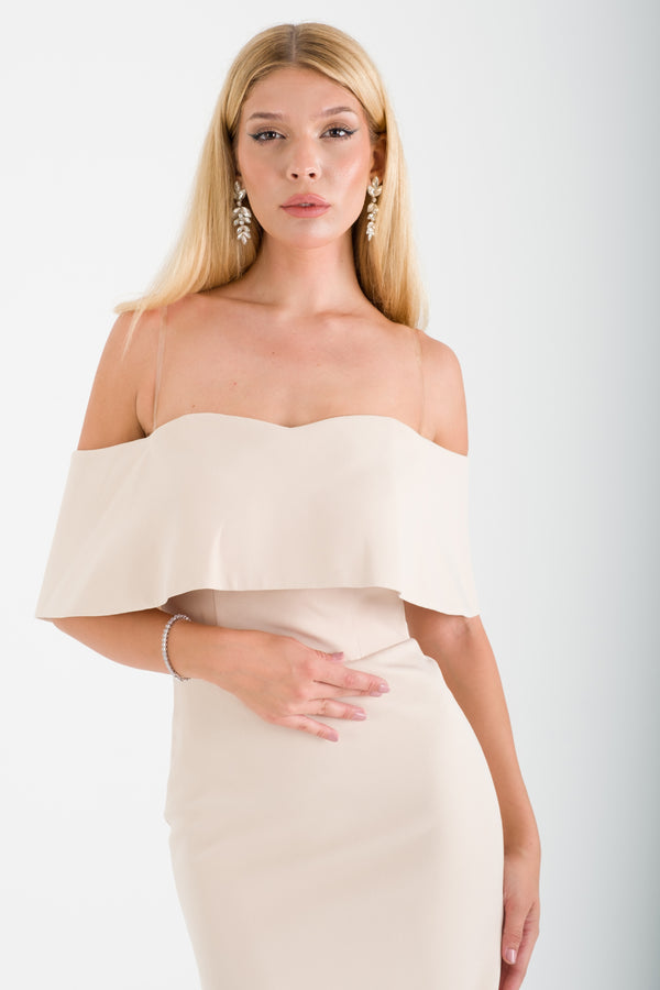 VIONNA Bej Abiye Elbise