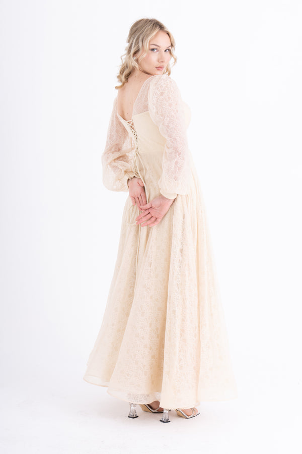 ZORYNTA Bej Abiye Elbise