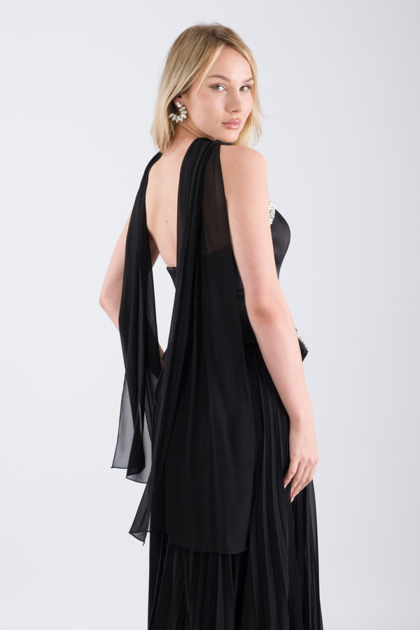 ZURICH Siyah Abiye Elbise