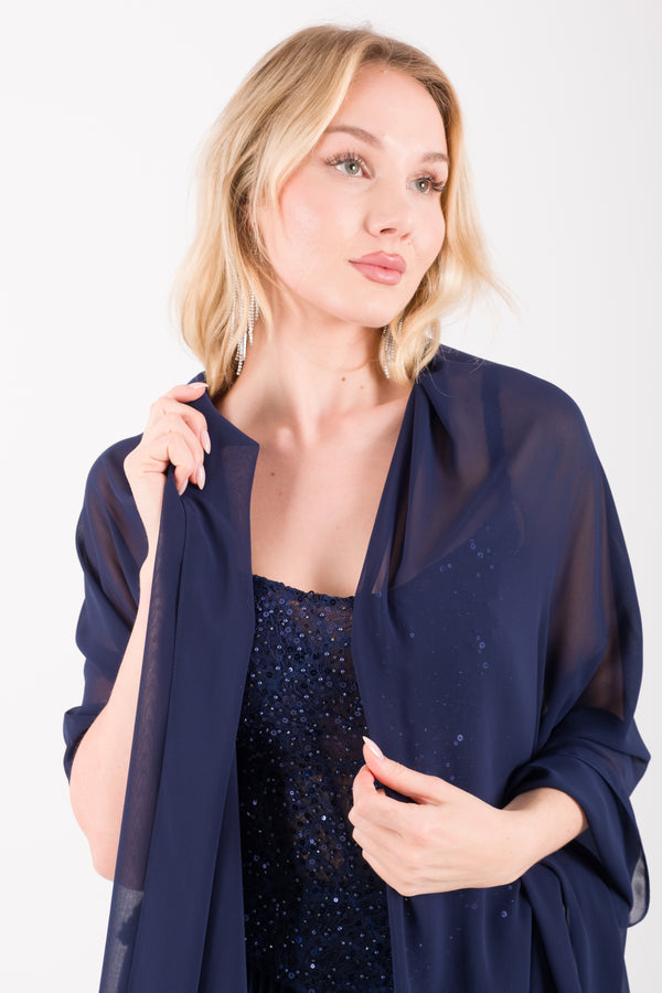 PORTO Lacivert Abiye Elbise