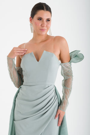 TREBON Mint Abiye Elbise