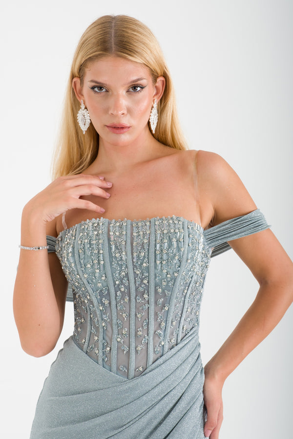 APRİL Mint Abiye Elbise