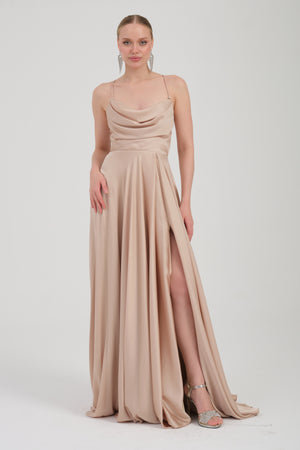 TİMİ Gold Abiye Elbise