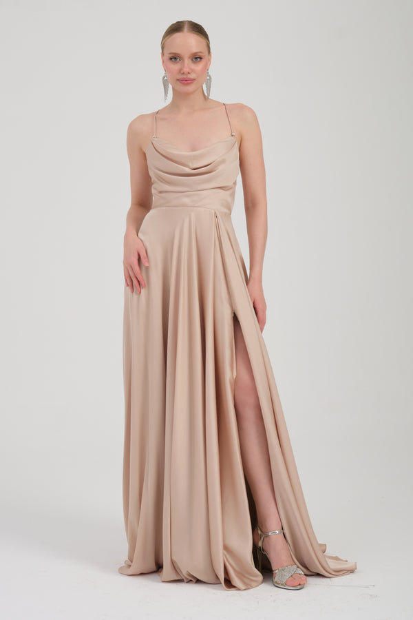 TİMİ Gold Abiye Elbise