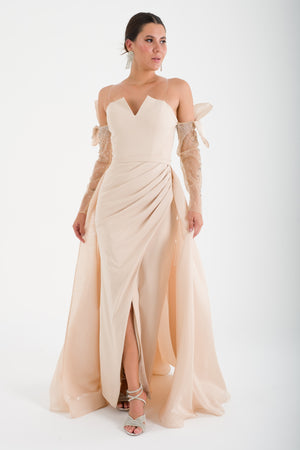 TREBON Bej Abiye Elbise