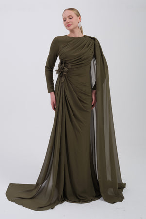 ISMERA Haki Abiye Elbise