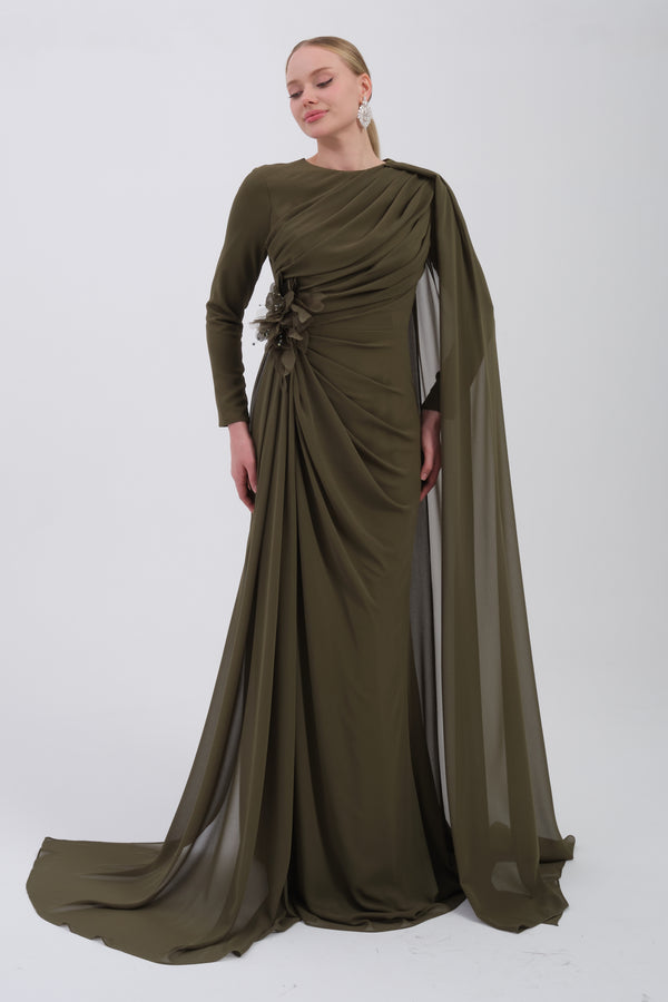 ISMERA Haki Abiye Elbise