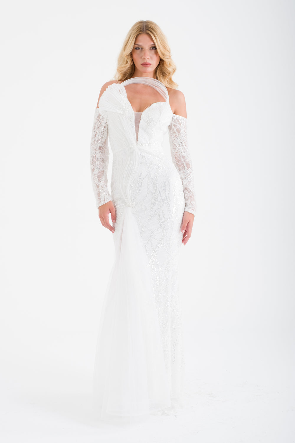 TULUM Beyaz Abiye Elbise