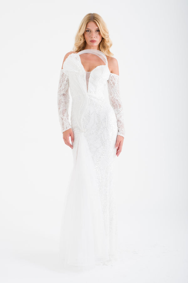 TULUM Beyaz Abiye Elbise