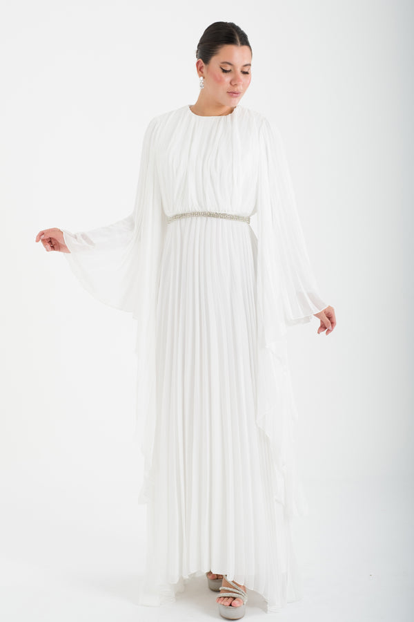 Kotor Ekru Abiye Elbise