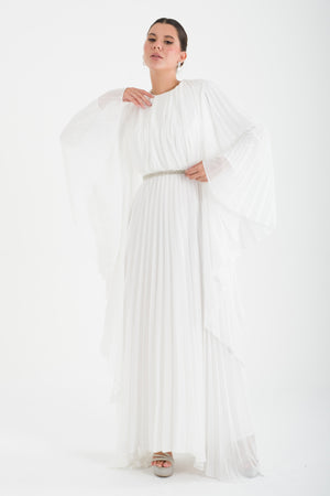 Kotor Ekru Abiye Elbise