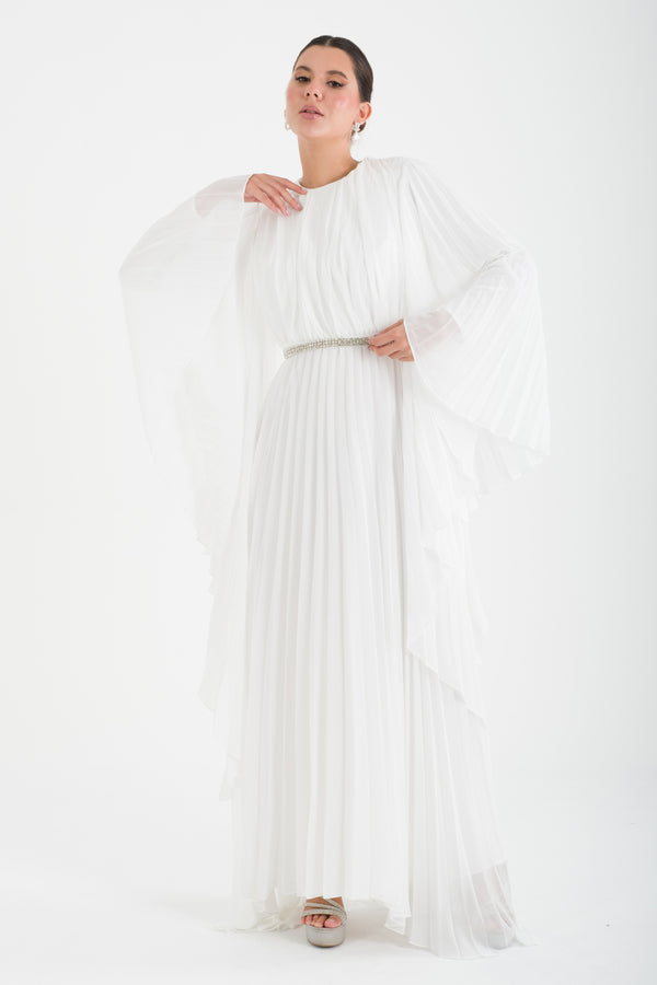 Kotor Ekru Abiye Elbise