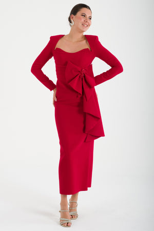 OPULENT Kırmızı Abiye Elbise