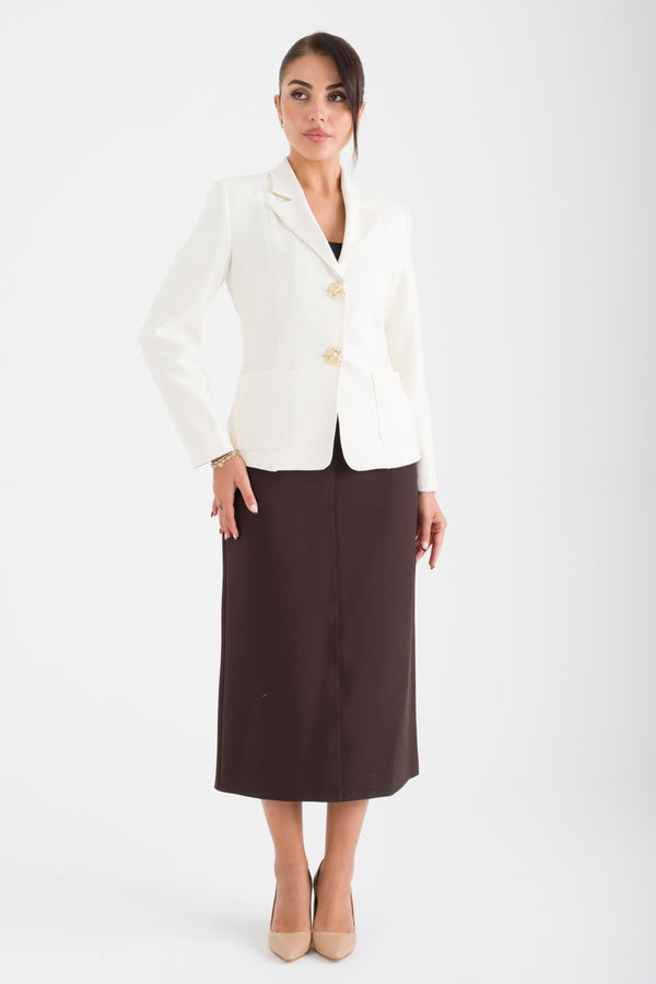 EVOKE Ekru-Kahve Ofis Takımı