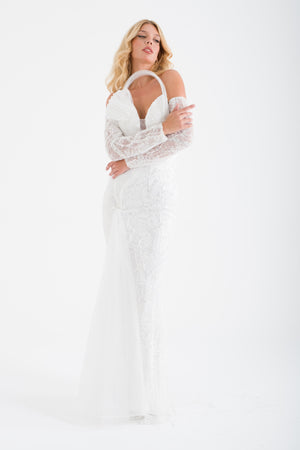 TULUM Beyaz Abiye Elbise