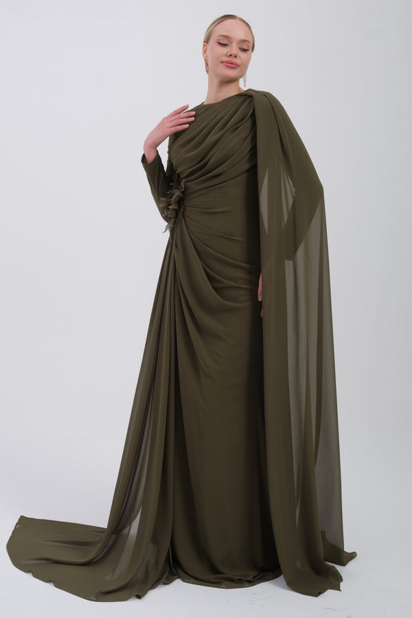 ISMERA Haki Abiye Elbise