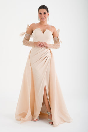 TREBON Bej Abiye Elbise