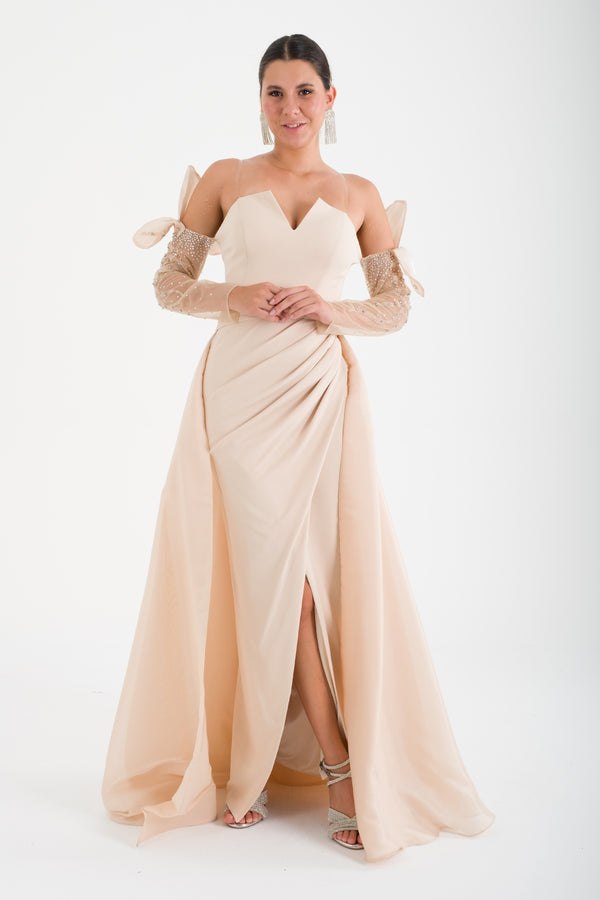 TREBON Bej Abiye Elbise