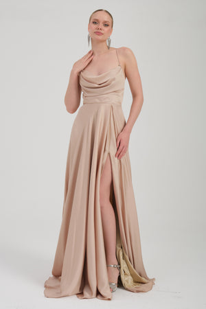 TİMİ Gold Abiye Elbise