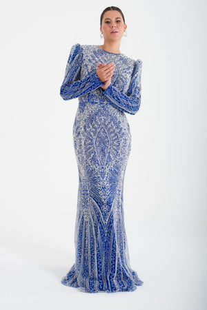 KOTORİBA Saks Abiye Elbise