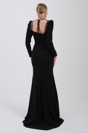 SERALYN Siyah Abiye Elbise