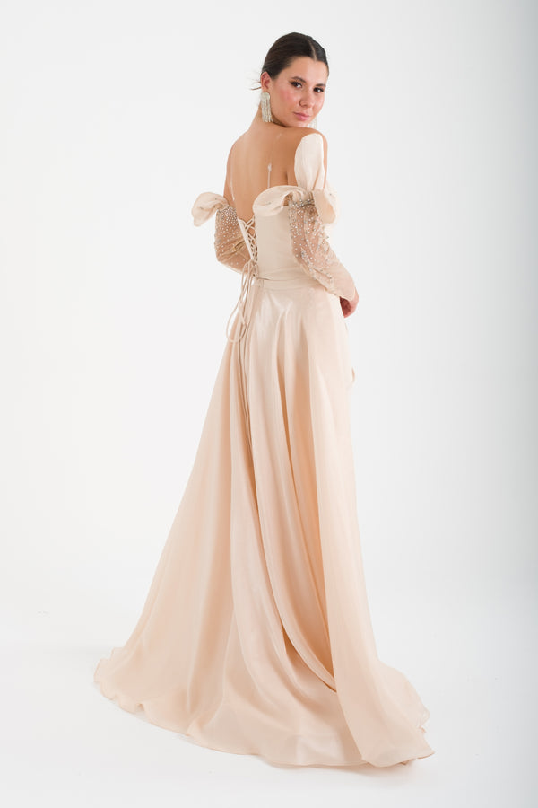 TREBON Bej Abiye Elbise