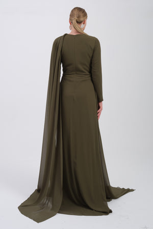 ISMERA Haki Abiye Elbise