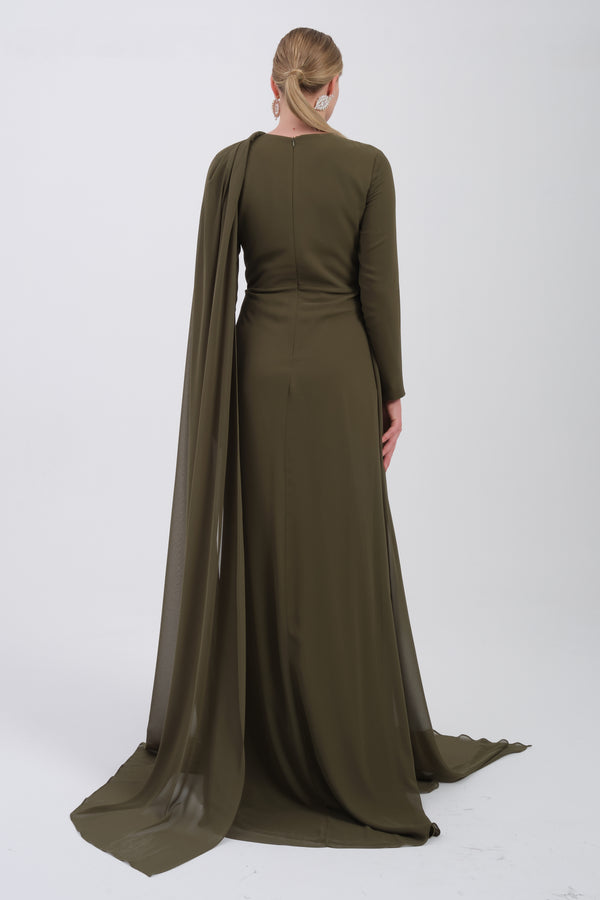 ISMERA Haki Abiye Elbise