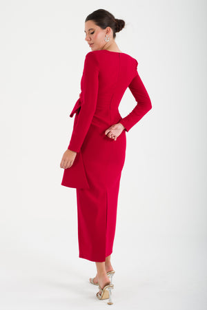 OPULENT Kırmızı Abiye Elbise