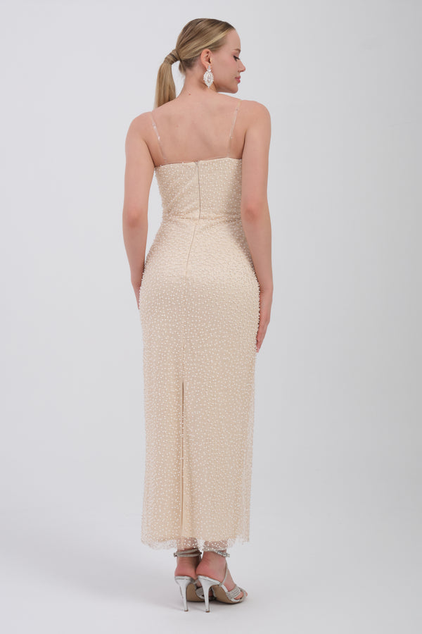 LILLESOL Ekru Abiye Elbise