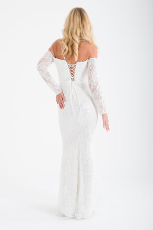 TULUM Beyaz Abiye Elbise