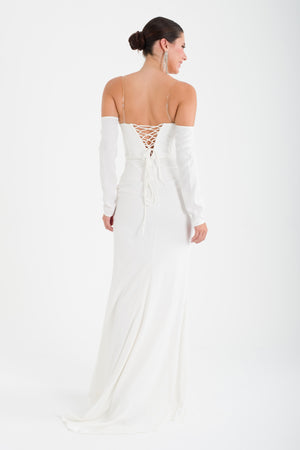 VENCE Ekru Abiye Elbise