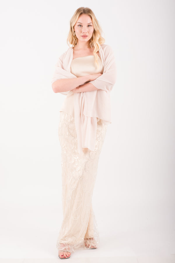 LISBON Bej Abiye Elbise