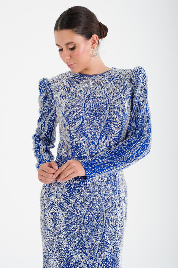 KOTORİBA Saks Abiye Elbise