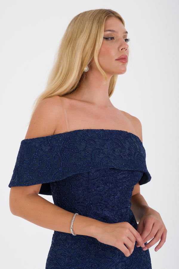 BRYF Lacivert Abiye Elbise