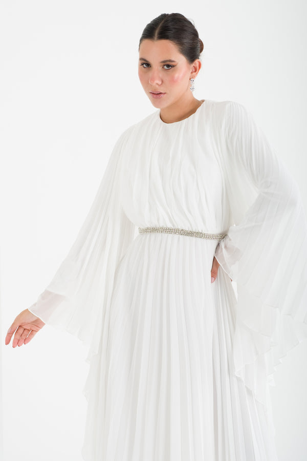 Kotor Ekru Abiye Elbise
