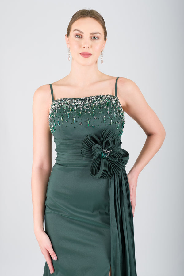 DAWN Zümrüt Abiye Elbise