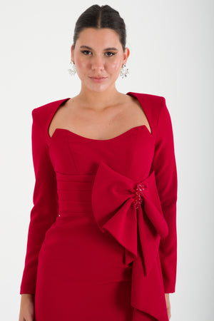 OPULENT Kırmızı Abiye Elbise